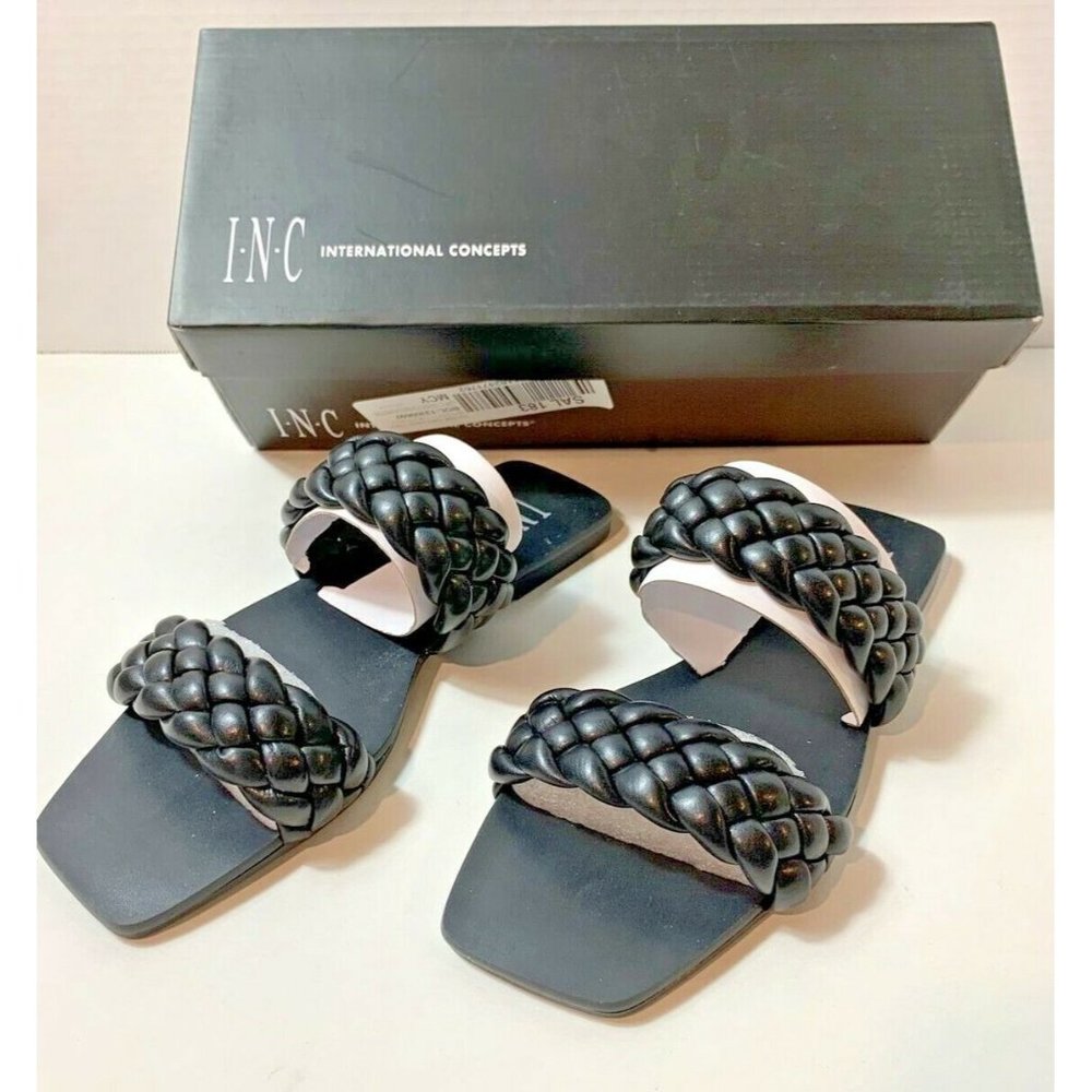 I.N.C. Woman's Petriap Black SM Sandals Size 6.5M New In Box